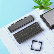 Katlanır Bluetooth Kablosuz Klavye Alüminyum Alaşımlı Taşınabilir Telefon Tablet Tutucu li