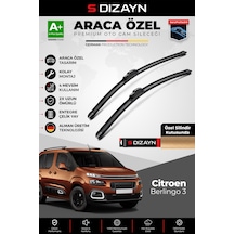 S-dizayn Citroen Berlingo Ön Cam Silecek Seti 2018 Üzeri Premium Araca Özel 65-40 Cm A+ Kalite