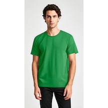 Baymen Yüksek Kalite %100 Pamuk Esnek Bol Tshirt Yeşil