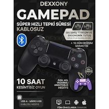 Premium Ps4 Uyumlu Oyun Kolu Kablolu&kablosuz Kullanım Bluetoothlu Bilgisayar Kol Gamepad Joystick
