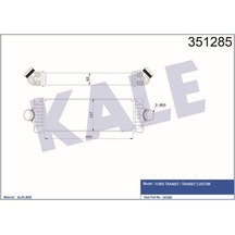 KALE OTO Radyatör 351285 Turbo Radyatörü V347 11-14 V362 14- Custom 12- 2.2TDCI 155Ps Önden Çeker