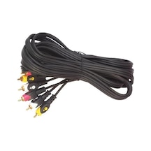 3 Rca + 3 Rca 5 Metre Kalın  Kablo
