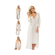Ekru Penye Çeyizlik 6 Lı Set Çok Renkli
