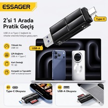 Tr Usb 3.0 Type-c Usb-a Sd Tf Micro Sd Kart Okuyucu 2'si 1 Arada Otg 5gbps