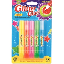 Amos Simli Yapıştırıcı Neon Renkler 10.5Ml X 5 Tüp Gne10B5