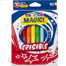 Carioca Silinebilen Sihirli Keçeli Boya Kalemi (9 Renk + 1 Düzeltici Beyaz Kalem)