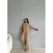 Triko Alt Üst Takım Bej Renk-479 Bej