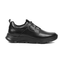 Erkek Siyah Deri Sneaker