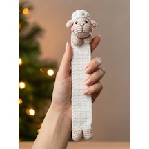 Amigurumi Kuzu Figürlü Pamuklu Kitap Ayracı Yüksek Kaliteli Malzeme, Detaylı İnce İşçilik