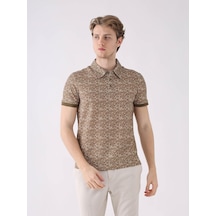 Dufy Kahve Erkek Slim Fit Polo Yaka Tshirt - 94301 Kahverengi
