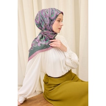 Silk Home Velora Eşarp Ethnic Koyu Yeşil 90x90 Çok Renkli