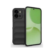 Oppo A6t Kılıf Esnek Tpu Oyuklu Arka Yüzey Tasarımlı Zore Etnik Silikon Kapak Oppo A6t Zore - Siyah