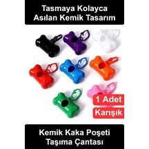 Poşetaparatı Kemik Şeklinde Köpek Kaka Poşeti Taşıma Çantası Kancalı Plastik Evcil Hayvan Dispenser