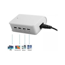 Universal Uyumlu 6.2a 4 Usb Beyaz Şarj Adaptörü İle Tanışın