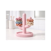 Kaktüs Şeklinde Pembe Saç Tokası Standı, 18 Cm Kaktüs Saç Tokası Tutucu