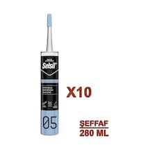 Selsil Mutfak Ve Banyo Silikonu Şeffaf 280 Ml 10 Adet