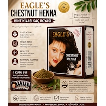 Chestnut Henna Hint Kınası Saç Boyası Kestane Renk 6 Lı Kutu Doğal Görünümlü Saç Boyası