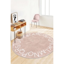West Home Dijital Baskı Yıkanabilir Kaymaz Taban Leke Tutmaz Yuvarlak Mutfak Halısı Ve Salon Halısı Wh 580 Rose Yuvarlak