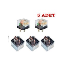 5 Adet Üniversal Röle 40 Amper Şeffaf 5 Uçlu 12V Role N11.2877