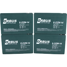 Orbus 12v 14 Ah Elektrikli Bisiklet Aküsü 4'lü Set