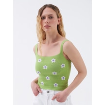 Long Crop Kadın Atlet Yeşil