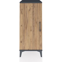 Hyperion Komodin Tek Raflı Tek Kapaklı 44x44x106 Antrasit-çam Antrasit