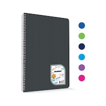 Colormaxi Plastik Kapak 17x24 Cm 72 Yaprak Spiralli Kareli Defter