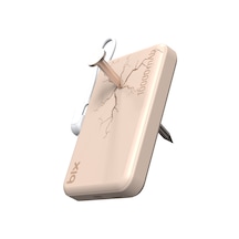 Bix Pb121 Qi2.2 Sertifikalı 25w Kablosuz Magsafe 10000mah Ultra Korumalı Powerbank Dahili Usb-c Kablolu Bej