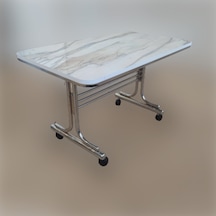 Pratik 70X110 Tekerlekli Orta Sehpa Krom Nikel Kaplamalı Metal (514492139)