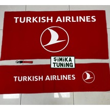 Turkısh Aırlınes Kırmızı Torpido Ve Sırt Havlusu Seti 2 Adet Torpido 35x135 , Sırt 70 X 135 Anaht