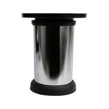 Cateksss Seres Vidalı Metal Ayak 8 Cm Krom Siyah - 20 Li Paket Gümüş