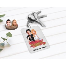 Kişiye Özel Sevgililer Günü Evleniyoruz Karikatürlü Şeffaf Pleksi N11.14105