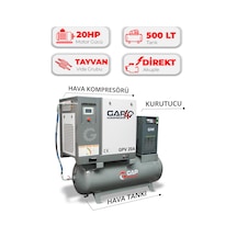 Hava Kompresörü Depo Üstü Vidalı 20hp 500lt Gpv20a