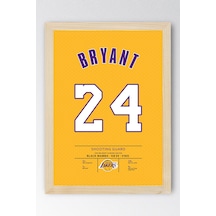Kobe Bryant Forma Çerçeveli Tablo - Los Angeles Lakers Nba Posteri Tablo