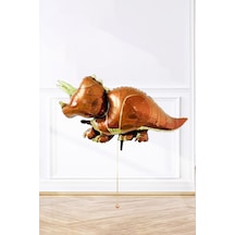 Dinozor Folyo Balon Triceratops Dinazor Balon Doğum Günü Balonu 110cm Çok Renkli