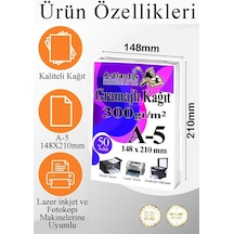 A4 Gramajlı Fotokopi Kağıdı 100 Adet 300 Gr Sertifika Kağıdı Kalın Kağıt Baskı Tüm Yazıcılara Uyumlu 21x29.7cm Ofis Büro