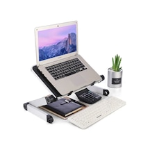 Soğutuculu Yükseklik Ayarlı Laptop Standı Çalışma Masası Laptop Yükseltici Fanlı Tüm Laptoplar İle Uyumlu