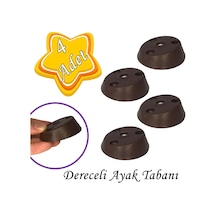 4 Adet Dereceli Ayak Tabanı Kahverengi Mobilya Masa Sehpa Ayağı Bağlantı Aparatı Açılı Plastik