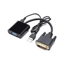 24+1 DVI - D Dual Link To VGA Aktif Çevirici Dönüştürücü Kablosu