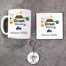 Ziraat Mühendisi Hediye Seti Kupa Bardak+Altlık+Anahtarlık