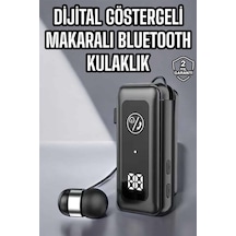 Kablolu - 842 - Makaralı Bluetooth Kulaklık Uzun Pil Ömrü - Flzdgnkr - Dijital Göstergeli