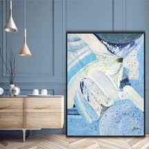 Yağlı Boya Tablo %100 El Yapımı 88cmx113cm Soyut Dokulu