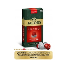 Jacobs Lungo 6 Classic Nespresso Uyumlu Kapsül Kahve 10 Lu JACOBS.013 Kapsül Kahve