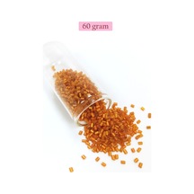 Kesme Cam Boncuk 2mm - 60 Gram - Şeffaf Koyu Turuncu - Bnc375