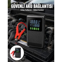 12.000 Mah Şarjlı Araç Akü Takviye Ve Işıklı Hava Kompresörü Yeni Nesil - Lisinya