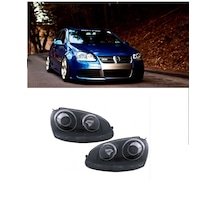 Vw Golf 5 Uyumlu R32 Siyah Zemin Mercek Far