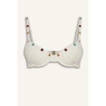 Defacto Lilyrose X Defacto Regular Fıt Bikini Üstü H8841ax26hswt16 Beyaz-wt16