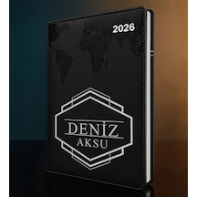 Bk Gift Kişiye Özel İsimli Termo Sert Kapak 2026 Siyah Ajanda -4, Öğretmenler Günü Hediyesi, Yeni İş Hediyesi 35290 Bk Gift Renkli
