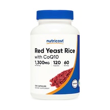 Nutricost, Red Yeast Rice With Coq10, 1,300 Mg, 120 Capsules ...