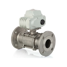 Unox Dn20 - 3/4" 24 V Dc Elektrikli Aktüatörlü Flanşlı Küresel Vana 3 Parçalı